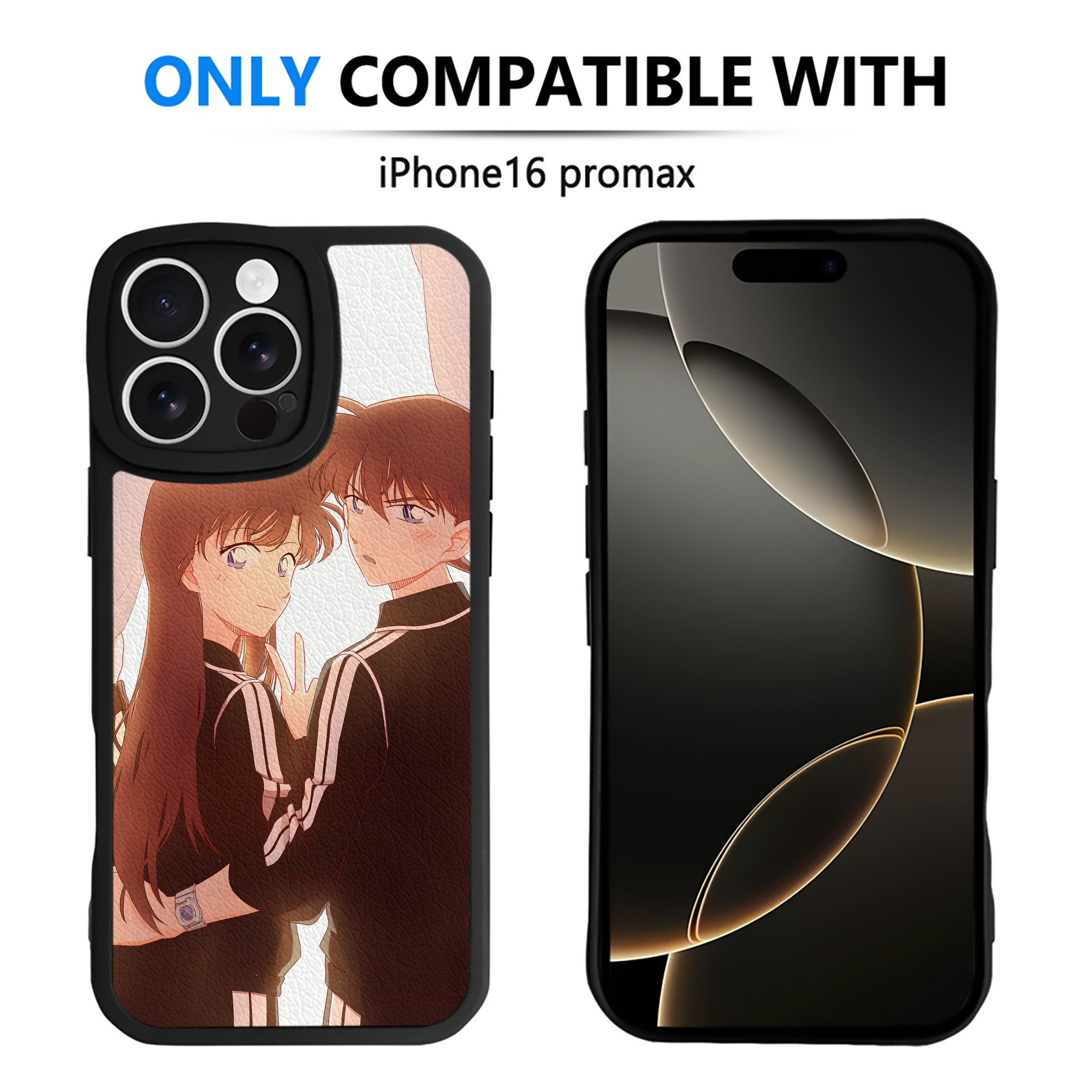（画像用） 名探偵コナン Detective Conan 【iPhone 16シリーズ対応】シリコンスマホケース（レザー調） 材質：シリコン